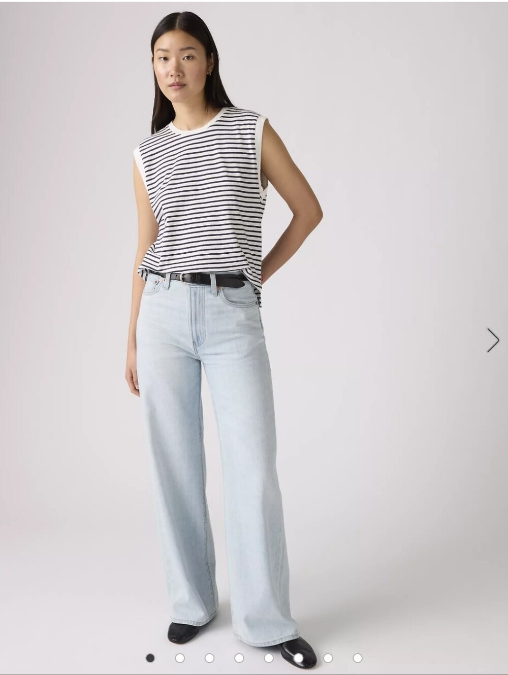 Levi's Ribcage Wide Leg Jeans H223 Color Luxury Trip NWOT